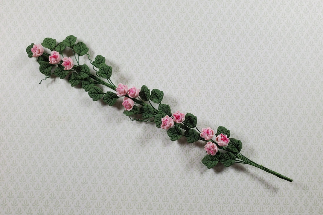 Dollhouse Pink Tropical Flowering Vine 1:12 Scale Miniature Garden Plants - MiniatureCrush