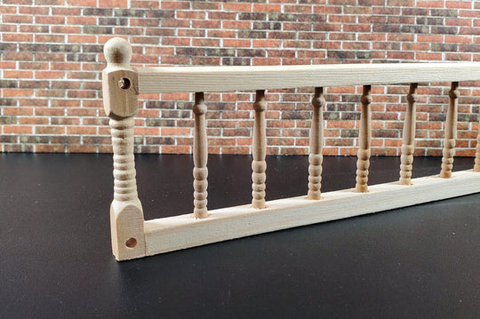 Dollhouse Porch Deck Railing Unpainted or White 1:12 Scale Miniature ...