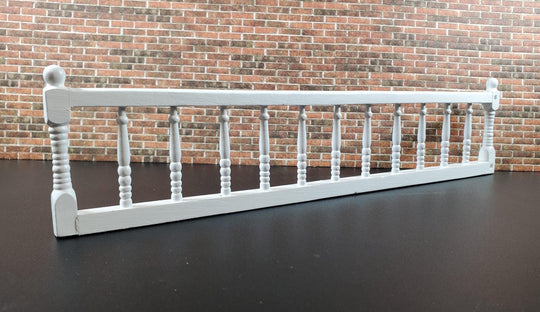 Mini Play Railing Dollhouse Porch Deck Railing Unpainted or White 1:12 Scale Miniature ...