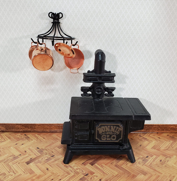 Dollhouse Pot Pan Hanger Rack with Hooks Metal Kitchen Rack 1:12 Scale Miniature - MiniatureCrush