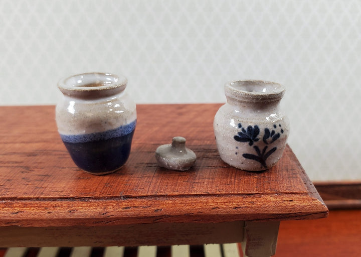 Dollhouse Pottery Crock and Vase Handmade 1:12 Scale Miniatures by Sugar Loaf - Miniature Crush