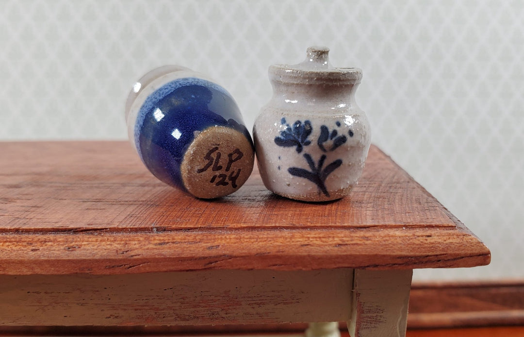 Dollhouse Pottery Crock and Vase Handmade 1:12 Scale Miniatures by Sugar Loaf - Miniature Crush