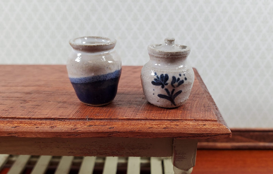 Dollhouse Pottery Crock and Vase Handmade 1:12 Scale Miniatures by Sugar Loaf - Miniature Crush