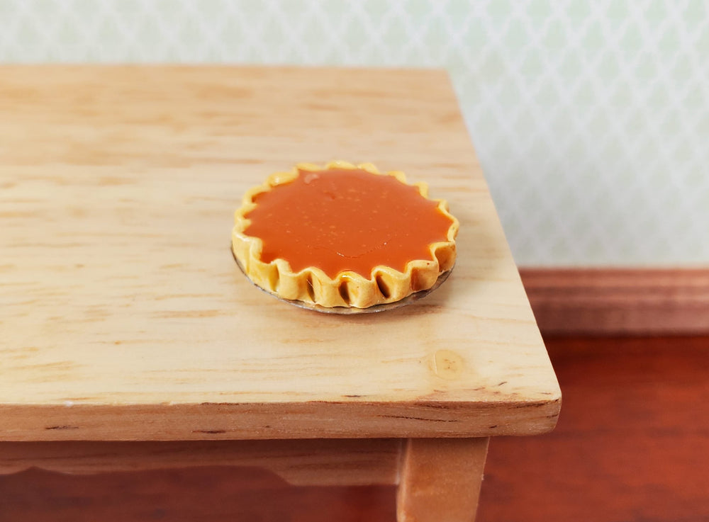 Dollhouse Pumpkin Pie 1:12 Scale Miniature Food Kitchen Dessert Bakery - MiniatureCrush