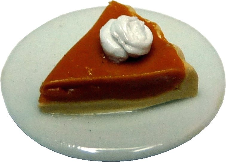 Dollhouse Pumpkin Pie Slice 1:12 Scale Miniature Food Dessert Bakery - MiniatureCrush
