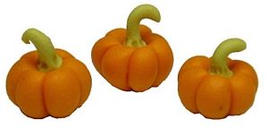 Dollhouse Pumpkins Set of 3 1:12 Scale Miniature Food Halloween Kitchen Grocery - MiniatureCrush