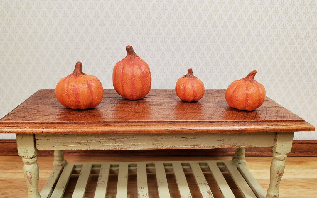 Dollhouse Pumpkins x4 Assorted 1:12 Scale Miniatures Halloween Fall Decor - MiniatureCrush