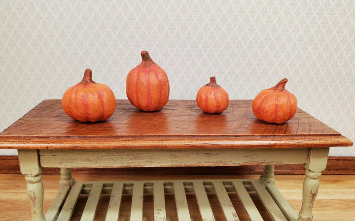 Dollhouse Pumpkins x4 Assorted 1:12 Scale Miniatures Halloween Fall Decor - MiniatureCrush