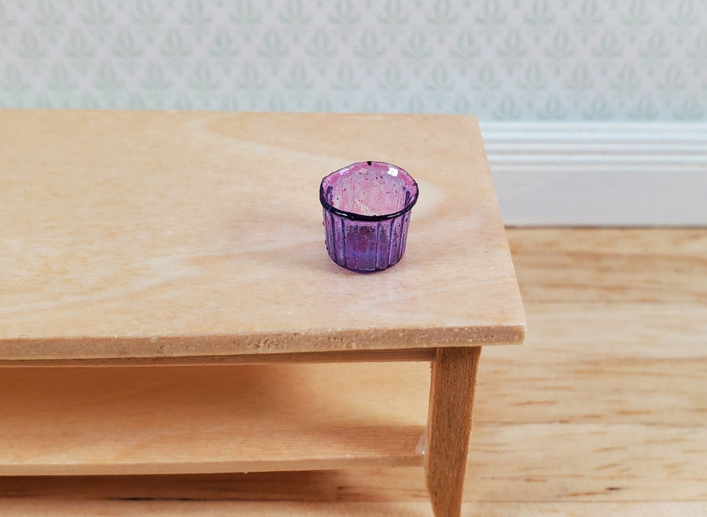 Dollhouse Purple Glass Cup or Votive Holder 1:12 Scale Miniature Glasses Cups - MiniatureCrush