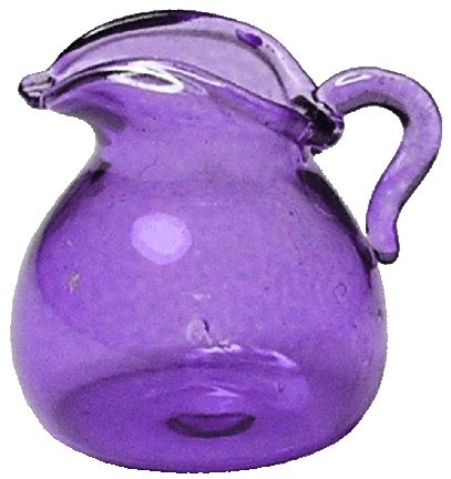 Dollhouse Purple Glass Pitcher 1:12 Scale Miniature Kitchen Decoration - MiniatureCrush