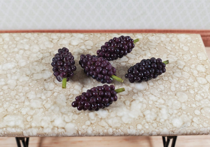 Dollhouse Purple Grapes 5 Bunches 1:12 Scale Miniature Fruit Food - MiniatureCrush
