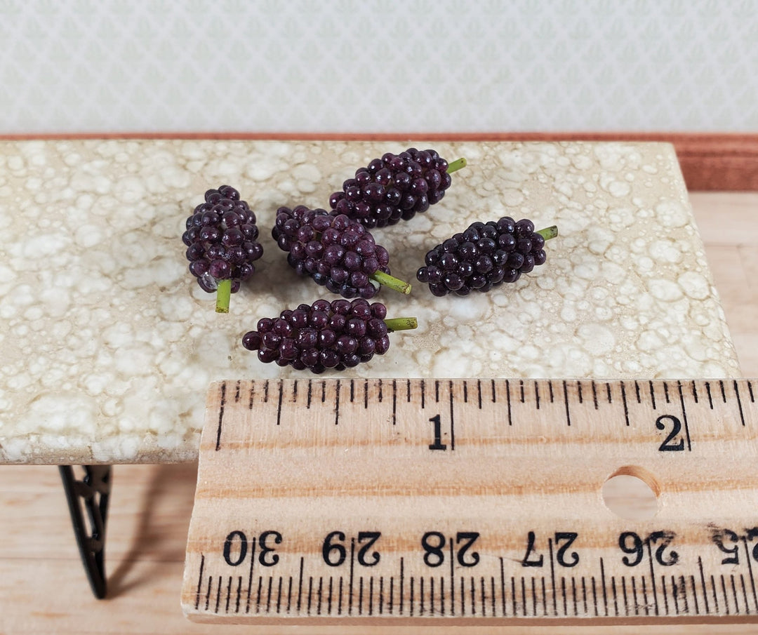 Dollhouse Purple Grapes 5 Bunches 1:12 Scale Miniature Fruit Food - MiniatureCrush