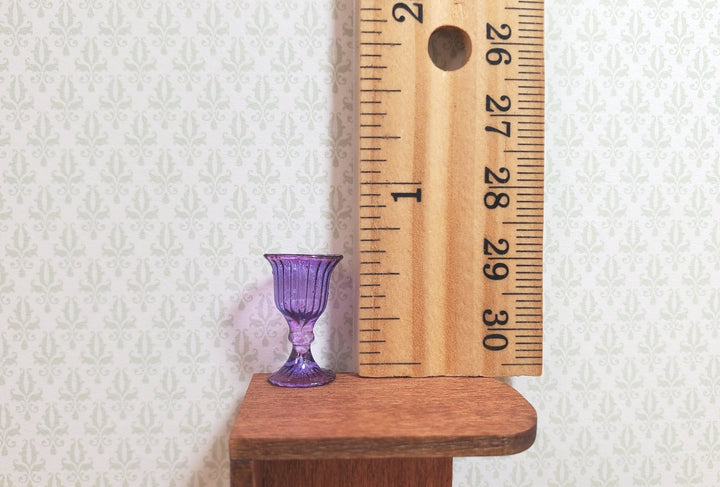 Dollhouse Purple Wine Glass 1:12 Scale Miniature Kitchen Drinks Dining - MiniatureCrush