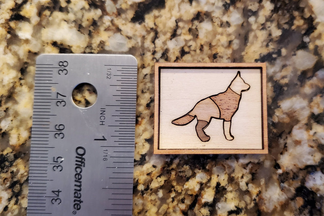 Dollhouse Puzzle or Wall Art German Shepherd Dog Tiny Wood 1:12 Scale Miniature - Miniature Crush