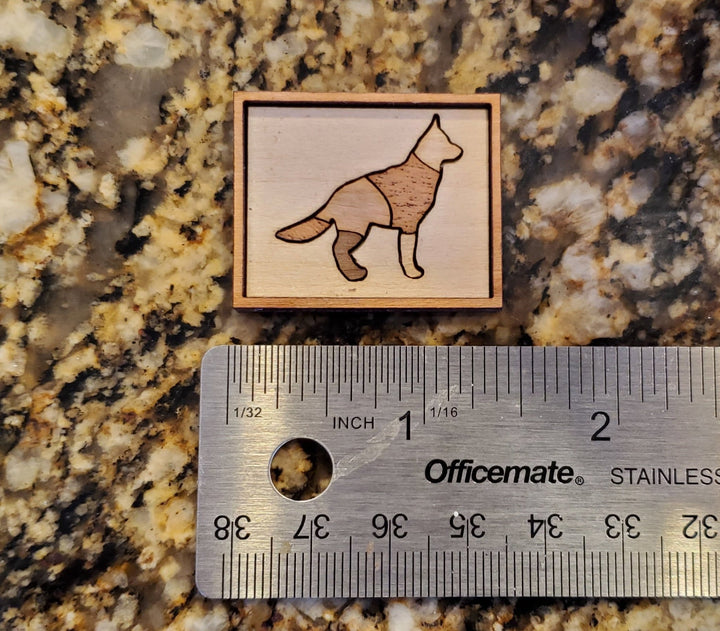 Dollhouse Puzzle or Wall Art German Shepherd Dog Tiny Wood 1:12 Scale Miniature - Miniature Crush