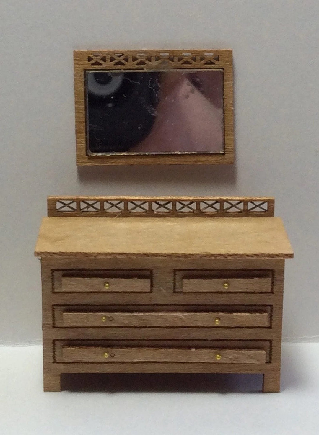 Dollhouse Quarter Scale Furniture KIT DIY Modern Style Bedroom Bed Dressers 1:48 - Miniature Crush