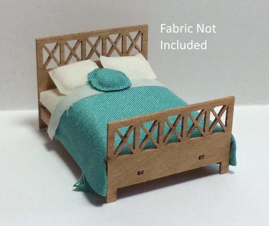 Dollhouse Quarter Scale Furniture KIT DIY Modern Style Bedroom Bed Dressers 1:48 - Miniature Crush