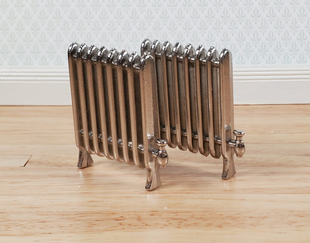 Dollhouse Radiators Metal Set of 2 SMALL Profile 1 3/4" Tall Miniature Accessories - Miniature Crush