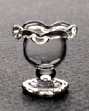 Dollhouse Real Glass Fluted Ice Cream Sundae Dish 1:12 Scale Miniature Kitchen - MiniatureCrush