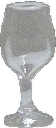 Dollhouse Real Glass Wine or Water Glass Tall 1:12 Scale Miniature Kitchen - MiniatureCrush
