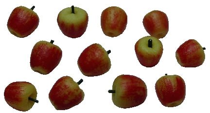 Dollhouse Red Apples Set of 12 1:12 Scale Miniatures Kitchen Food Fruit Grocer - MiniatureCrush