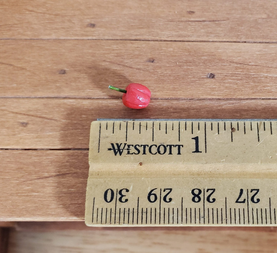 Dollhouse Red Bell Peppers Set of 4 1:12 Scale Miniature Kitchen Food Grocery - MiniatureCrush