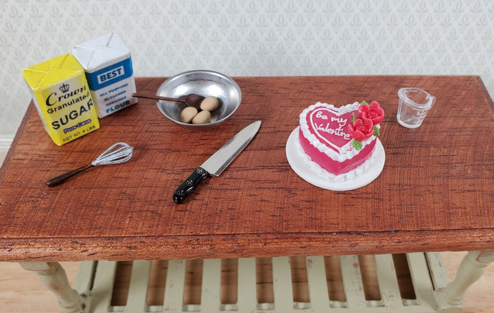 Dollhouse Red Cake Valentines Day Heart Shaped 1:12 Scale Miniature Dessert Food - Miniature Crush