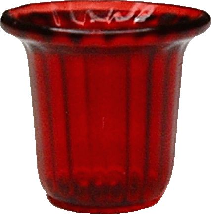 Dollhouse Red Glass Cup or Votive Holder 1:12 Scale Miniature Glasses Cups - MiniatureCrush