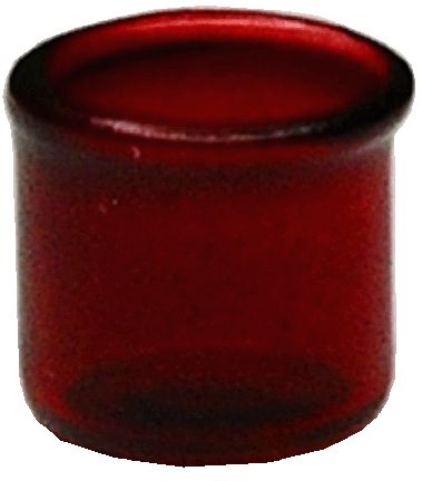 Dollhouse Red Glass Cup Set of 4 1:12 Scale Miniature Glasses Kitchen - MiniatureCrush