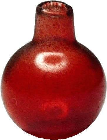 Dollhouse Red Glass Globe Jar or Vase 1:12 Scale Miniature Decoration - MiniatureCrush