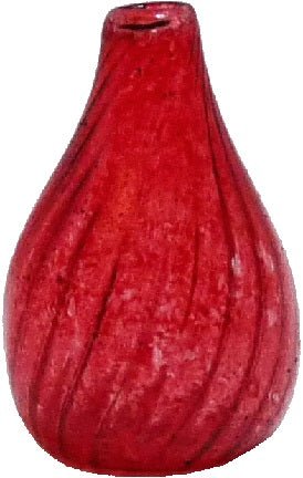 Dollhouse Red Glass Tear Drop Vase 1:12 Scale Miniature Decoration Flowers - MiniatureCrush