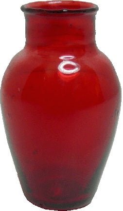 Dollhouse Red Glass Vase 1:12 Scale Miniature Decoration Flowers - MiniatureCrush