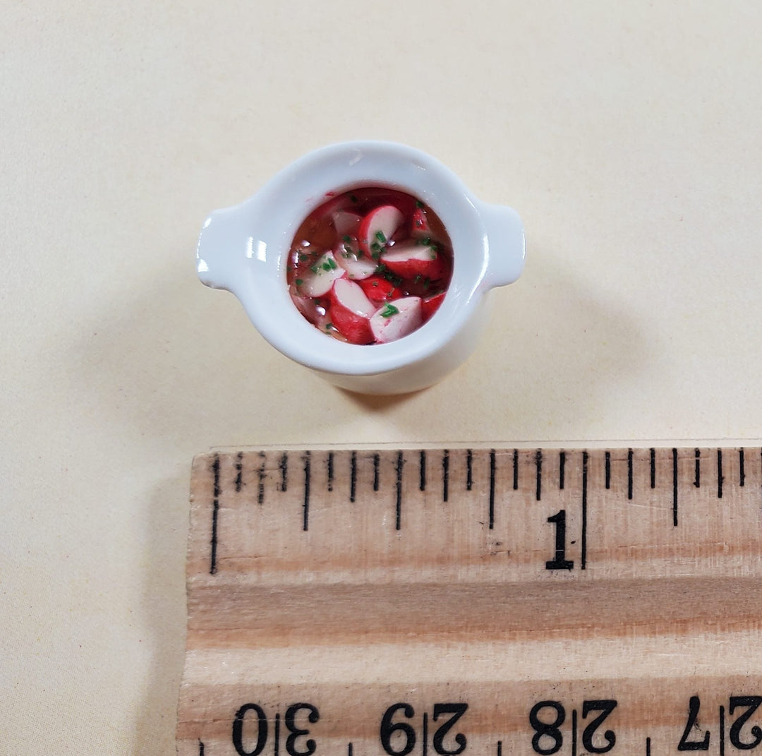 Dollhouse Red Potatoes with Parsley in a Cermaic Pot 1:12 Scale Miniature Food - MiniatureCrush