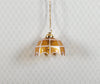 Dollhouse Retro Ceiling Light Amber Shade 1:12 Scale Miniature 12 Volt with Plug