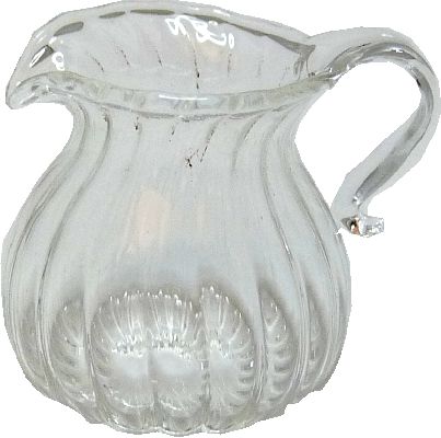 Dollhouse Ribbed Glass Pitcher 1:12 Scale Miniature Decoration Flowers Drinks - MiniatureCrush