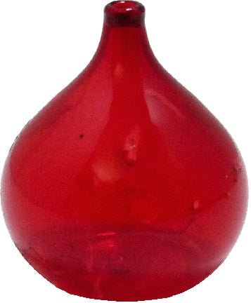Dollhouse Round Glass Red Demijohn 1:12 Scale Miniature Jar Bottle - MiniatureCrush