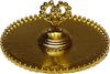 Dollhouse Round Gold Metal Tray Platter with Heart Handle 1:12 Scale Miniature