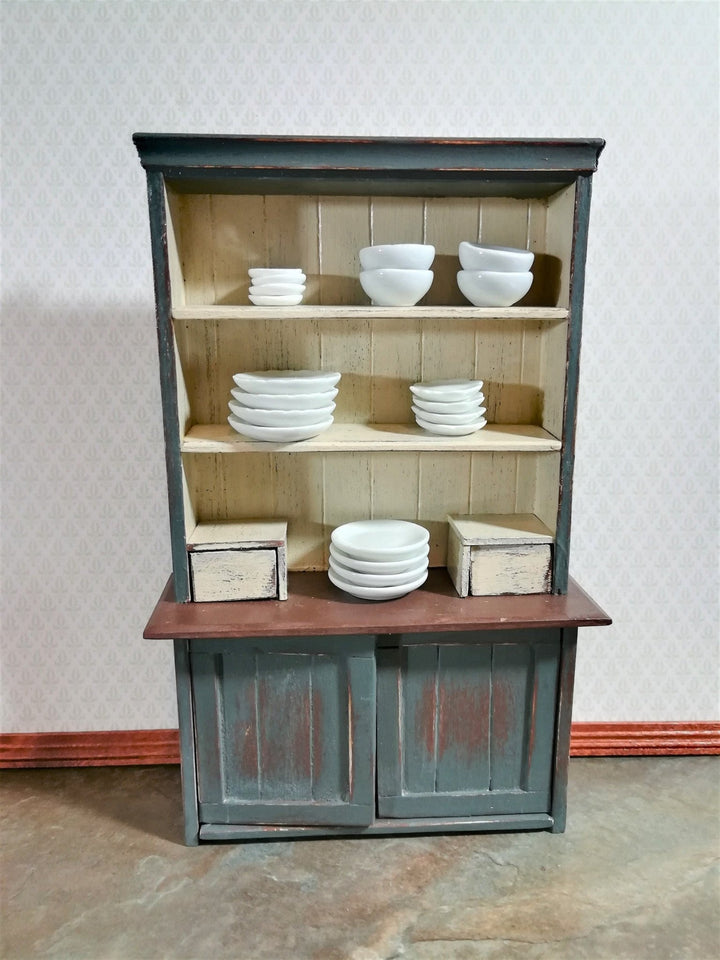 Dollhouse Round Plates White Ceramic x4 Miniatures 1" 1:12 Scale Miniature - MiniatureCrush