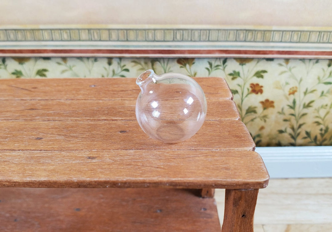 Dollhouse Round Tilted Lab Jar Real Glass Mad Scientist 1:12 Scale Miniature - MiniatureCrush