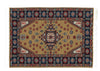 Dollhouse Rug Woven Fabric Large Brown Red Blue 1:12 Scale Miniature 9x6