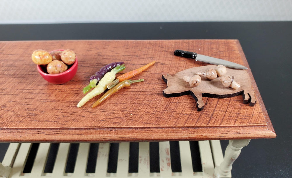 Dollhouse Russet Potatoes 4 Pieces 1:12 Scale Miniature Food Handmade - MiniatureCrush