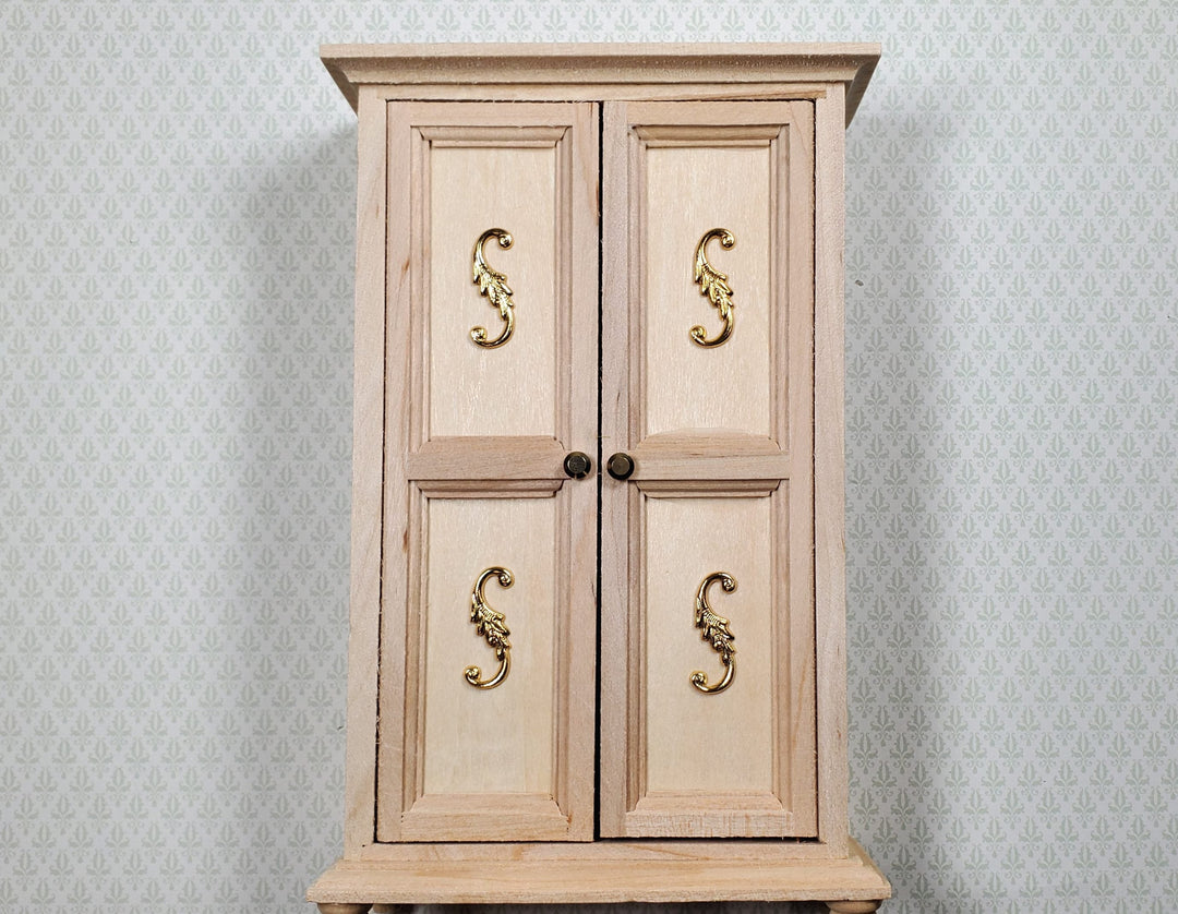 Dollhouse S Hook Shutter Dogs or Furniture Applique Scroll Ornament 1:12 Gold - MiniatureCrush