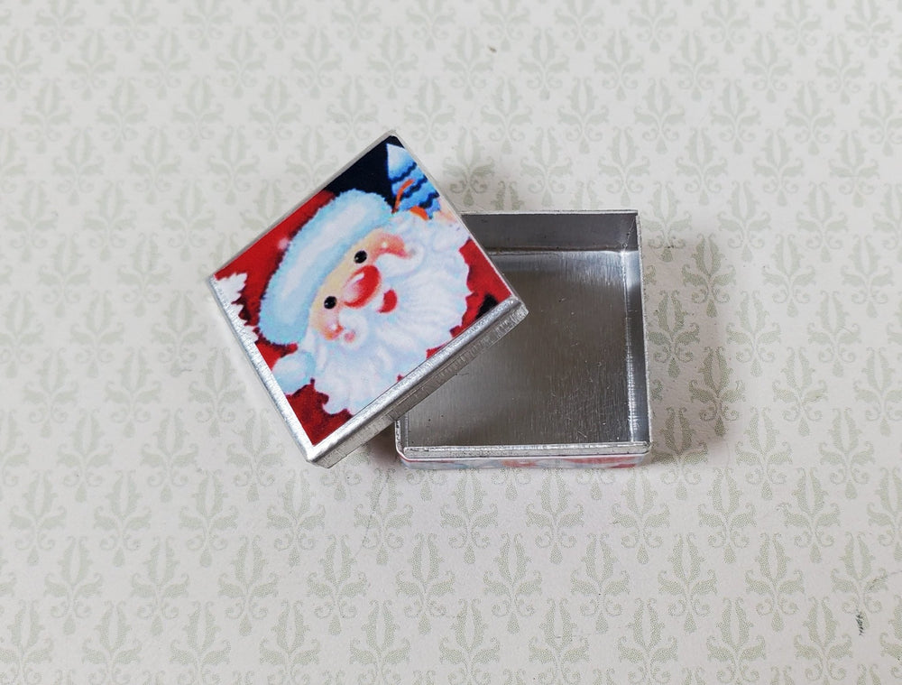 Dollhouse Santa Cookie Tin Empty 1:12 Scale Miniature - MiniatureCrush