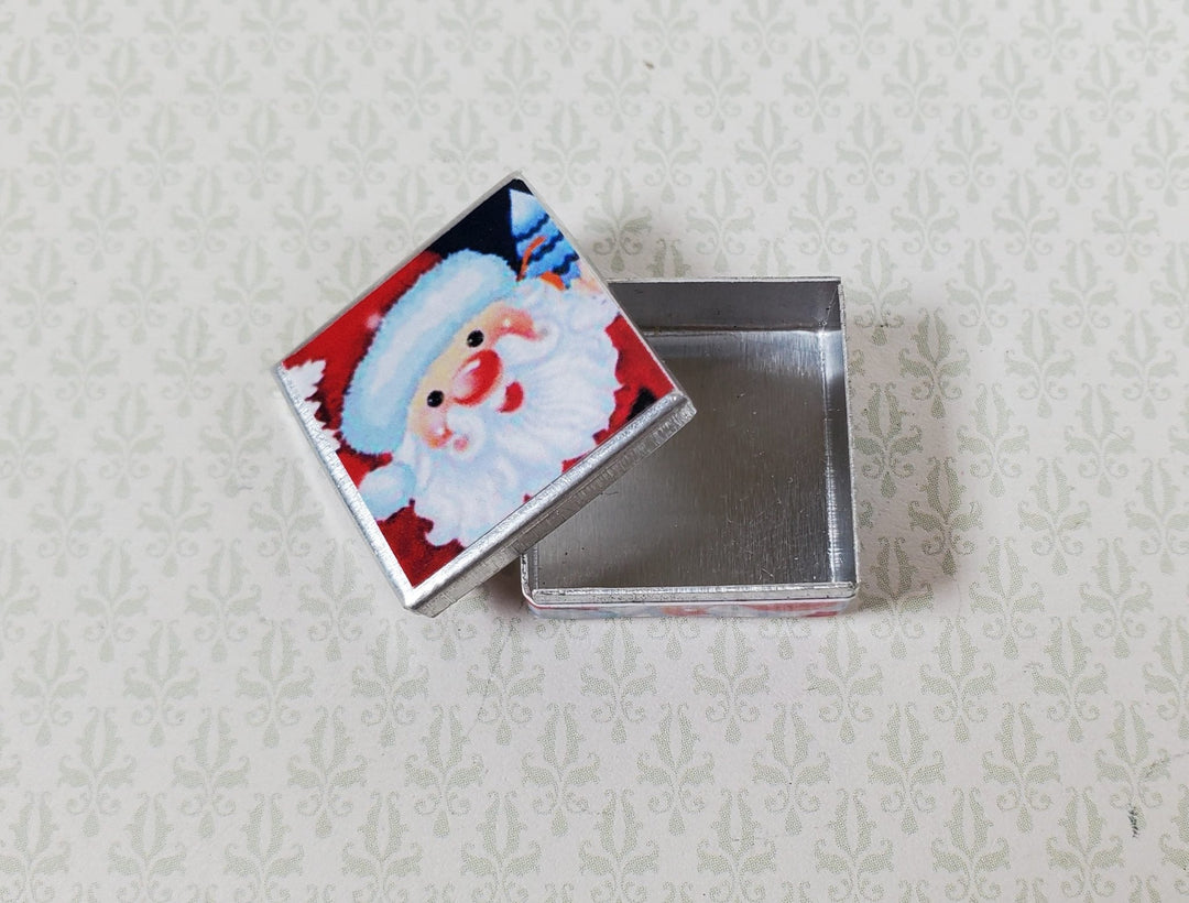 Dollhouse Santa Cookie Tin Empty 1:12 Scale Miniature - MiniatureCrush