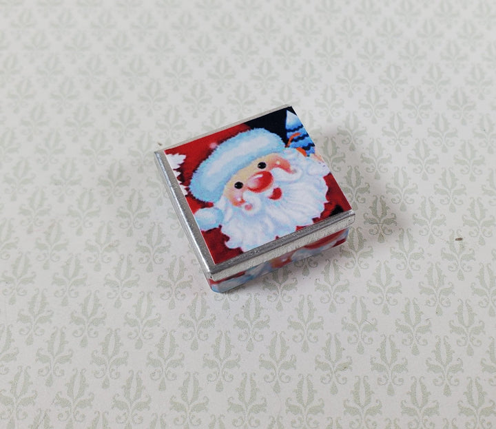 Dollhouse Santa Cookie Tin Empty 1:12 Scale Miniature - MiniatureCrush