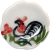 Dollhouse Scalloped Ceramic Rooster Plate White 1:12 Scale Miniature Dish