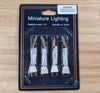 Dollhouse Screw Base Sockets with Candle Bulbs & Plug x4 1:12 Scale Miniatures