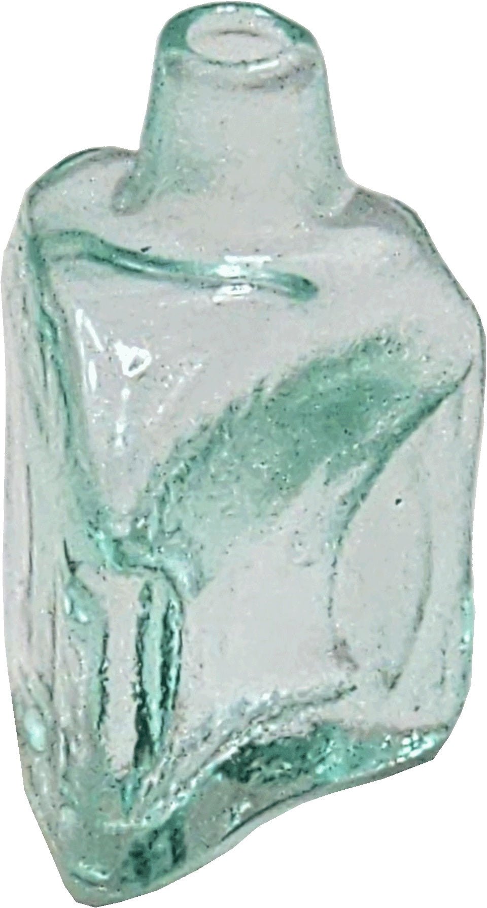 Dollhouse Sea Glass Green Triangle Bottle 1:12 Scale Miniature Decoration Drinks - MiniatureCrush