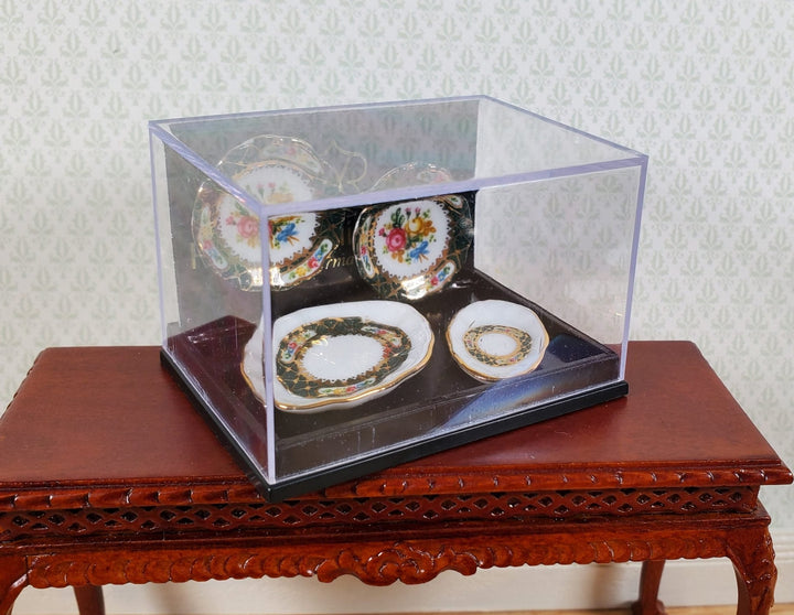 Dollhouse Serving Set "Irish Gold" Reutter Porcelain 1:12 Scale Miniature Plates - Miniature Crush