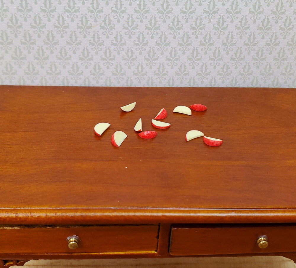 Dollhouse Set of 12 Apple Slices 1:12 Scale Miniature Food Kitchen Fruit Snack - MiniatureCrush